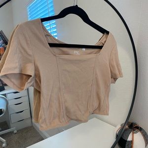 Beige crop top from Pacsun, in size L.